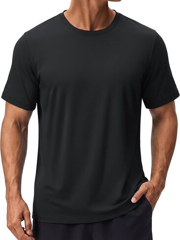 MAGCOMSEN Men's Short Sleeve UPF 50+ Shirts Quick Dry Athletic Swim Tshirt Running Workout Gym Hiking Fishing Rash Guard in Saudi Arabia