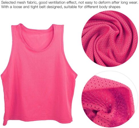 Tomotato Football Training Vest, Rose Red Large Mesh Breathable Children Exercise Vest Free Size for Kids Sports Team Practice in Saudi Arabia