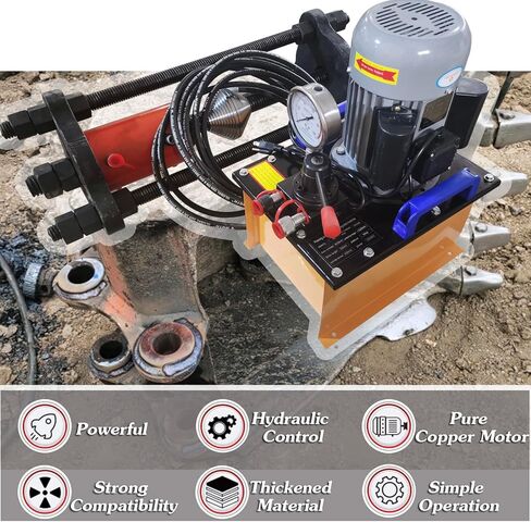 INTSUPERMAI 110V 100T آلة تفكيك الدبوس الزاحف 60-130 مم / 2.36-5.12in آلة الضغط على الدبوس الزاحف الهيدروليكي دليل كهربائي آلة صيانة سلسلة الحفارات الهيدروليكية in Kuwait