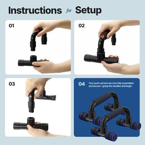 Push Up Handles for Floor 1 Pair | Home Workout Equipment for Men | Pushup Bar | Calisthenics Parallettes | Handstand Bars | Home Fitness Portable Workout Equipment | Strength Training | Gym Equipment for Home Gym Essentials in Saudi Arabia