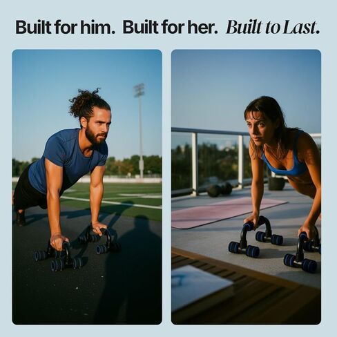 Push Up Handles for Floor 1 Pair | Home Workout Equipment for Men | Pushup Bar | Calisthenics Parallettes | Handstand Bars | Home Fitness Portable Workout Equipment | Strength Training | Gym Equipment for Home Gym Essentials in Saudi Arabia