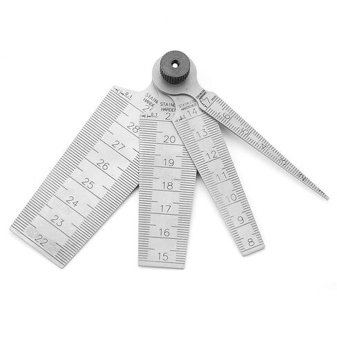 Stainless Steel Welding Taper Feeler Kit - Professional Hole Size, Gap and Slot Inspection Tool Set with Multiple Calibration Rulers (1 Set) in Saudi Arabia
