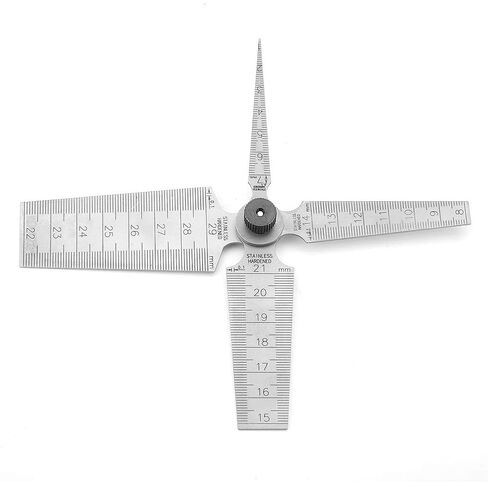 Stainless Steel Welding Taper Feeler Kit - Professional Hole Size, Gap and Slot Inspection Tool Set with Multiple Calibration Rulers (1 Set) in Saudi Arabia