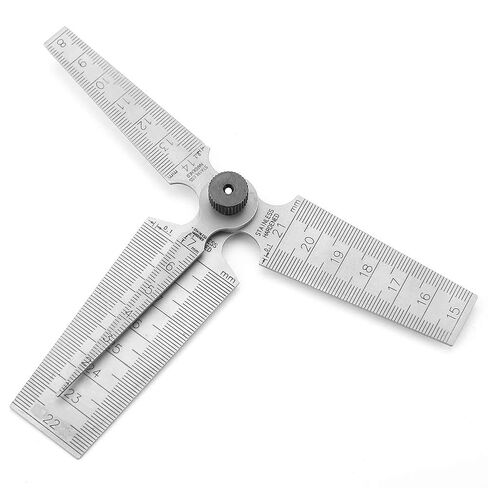 Stainless Steel Welding Taper Feeler Kit - Professional Hole Size, Gap and Slot Inspection Tool Set with Multiple Calibration Rulers (1 Set) in Saudi Arabia