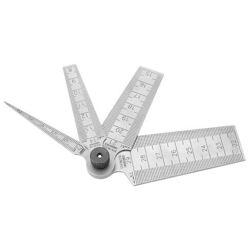 Stainless Steel Welding Taper Feeler Kit - Professional Hole Size, Gap and Slot Inspection Tool Set with Multiple Calibration Rulers (1 Set) in Saudi Arabia