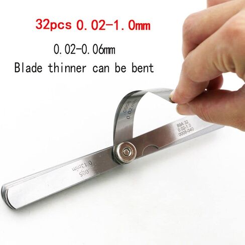 32pcs in 1 Foldable Measuring Tool Plug Feeler Feeler Gauge Gauge Gap Gauge in Saudi Arabia