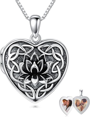 Dorunmo Locket Necklace 925 Sterling Silver Pictures Photo Keep Someone Near to You Custom Lockets Mother's Day Jewelry Personalized Photo Locket Gift in Kuwait