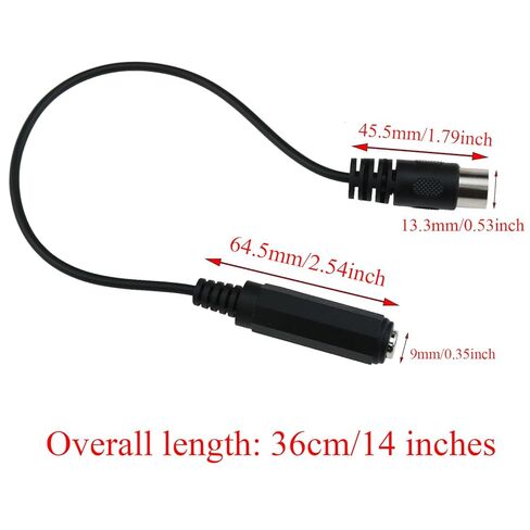 AYLIFU 1-Piece Black Plug 6.35mm Female 1/4-inch TRS to DIN 5-pin MIDI Cable Adapter 30cm in Length for Speaker Amplifiers Mixers MIDI Keyboards Synthesizers and Guitar Connections in Saudi Arabia