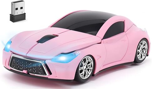 Sport Car Shape Mouse 2.4GHz Wireless Optical Gaming Mice 3 Buttons DPI 1600 Mouse for PC Laptop Computer (Black) in Kuwait