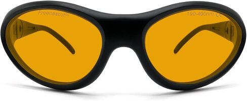 FreeMascot Professional OD 6+ 190nm-490nm الطول الموجي نظارات السلامة بالليزر البنفسجي/الأزرق لليزر 405 نانومتر، 445 نانومتر، 450 نانومتر، 473 نانومتر in Kuwait