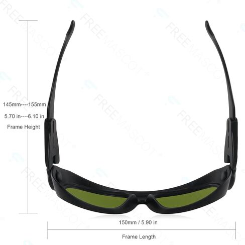 FreeMascot Professional OD 8+ 190nm-450nm / 800nm-1100nm نظارات السلامة بالليزر ذات الطول الموجي in Kuwait