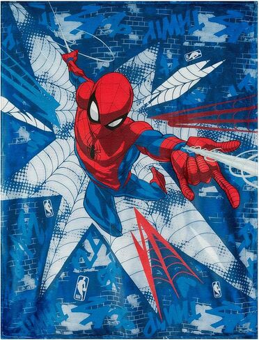 Northwest Disney x NBA Marvel Spiderman Throw Blanket Soft Fleece Silk Touch Throw Official Licensed Bedroom & Couch Decor 46" x 60" in Saudi Arabia