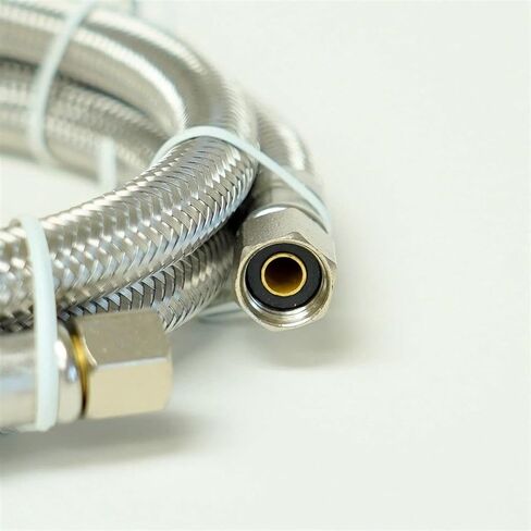 4 FT 1/4" x 1/4" Braided Stainless Steel Water Connector Compression Ice Maker in Kuwait