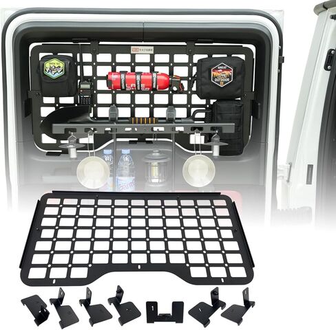 HIGH FLYING Car Accessories for Mercedes Benz G500 G63 G350 19-24 Molle Panel Tailgate Foldable Table Cargo Shelf Storage Cargo Rack Rear Door Camping Luggage Holder Carrier (Table+ Window Panel) in Saudi Arabia