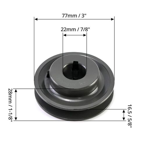 QWORK Single Groove Web Sheaves, 3.05" OD 7/8" Bore V-Belt Sheave for V-Belt, AK3078 in Saudi Arabia