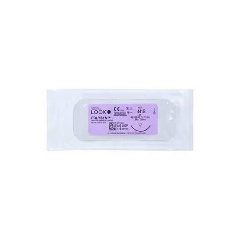 Look 441B PolySyn PGA Undyed Braided Absorbable Reverse Cutting Sutures C7 4-0 27 12/Bx in Saudi Arabia