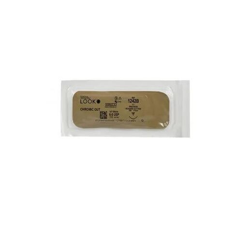 Look 1242B Chromic Gut Absorbable Reverse Cutting Sutures C1 6/0 12" 12/Bx in Saudi Arabia
