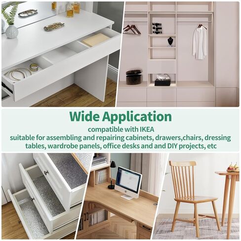 Yauhar 285Pcs 3 in 1 Furniture Connecting Hardware Connectors Kit for Cabinet Closet Drawer Wardrobe, Cam Lock Fittings with Dowel, Pre-Inserted Nut, Wood Dowel Pins and Locknut Caps in Saudi Arabia