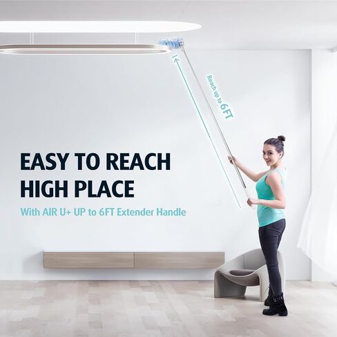 6 ft Extendable Duster Handle with 20 Refills, Compatible with Swiffer, Disposable Microfiber Dusting Pads for Home Cleaning, Ceiling, Fan, Window, Hard-to-Reach Areas in Saudi Arabia