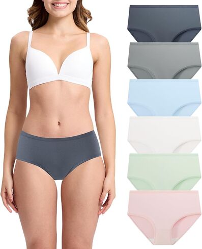Womens Underwear Breathable Mesh Moisture-Wicking Briefs, Keeps You Cool, Soft & Lightweight Ladies Panties, 6-Pack in Kuwait