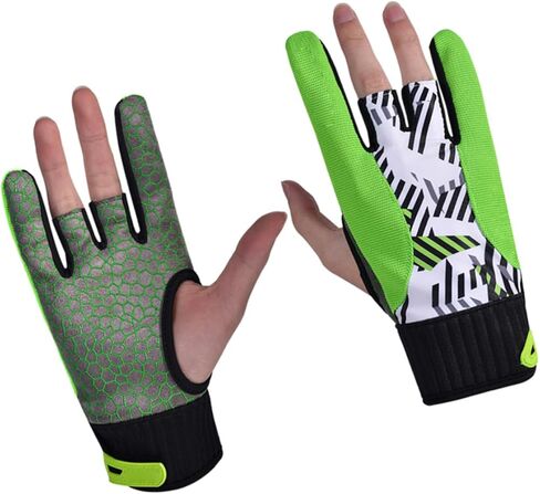 BIUDECO Professional Bowling Gloves Anti-Slip Grip Breathable Silicone Material Size L Green for Men and Women Bowling Enthusiasts in Saudi Arabia