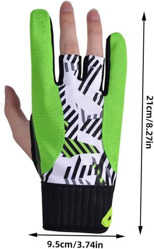 BIUDECO Professional Bowling Gloves Anti-Slip Grip Breathable Silicone Material Size L Green for Men and Women Bowling Enthusiasts in Saudi Arabia
