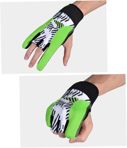 BIUDECO Professional Bowling Gloves Anti-Slip Grip Breathable Silicone Material Size L Green for Men and Women Bowling Enthusiasts in Saudi Arabia