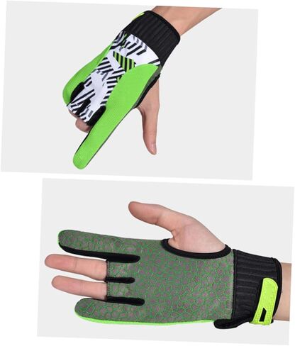 BIUDECO Professional Bowling Gloves Anti-Slip Grip Breathable Silicone Material Size L Green for Men and Women Bowling Enthusiasts in Saudi Arabia