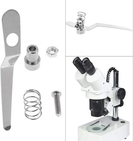 caralin Stainless Steel Specimen Presser Holder Slides Clips for Biological Microscope Accessories Parts Easy to Install in Saudi Arabia