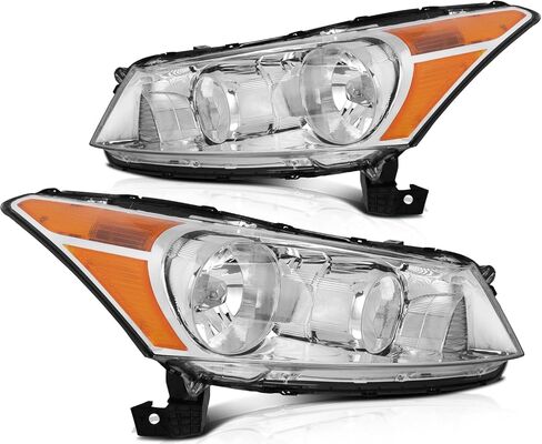 مجموعة المصباح في هوندا من أجل اتفاق 2008-2012 Chrome Housing Amber Reflector Clear Lens Driver و Massenger Side in Kuwait