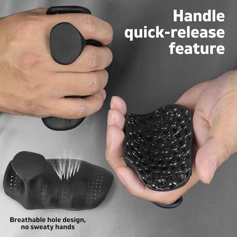 Biondolia Original Anti-Slip Workout Grips for Weight Lifting with Breathing Hole, Ergonomics Weight Grips for Women Hand Callus Protector Gym Gloves, Soft Rubber Gym Grips for Men Bodybuilding in Saudi Arabia