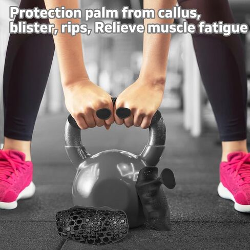 Biondolia Original Anti-Slip Workout Grips for Weight Lifting with Breathing Hole, Ergonomics Weight Grips for Women Hand Callus Protector Gym Gloves, Soft Rubber Gym Grips for Men Bodybuilding in Saudi Arabia