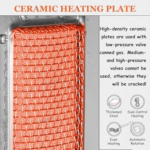 Stainless Steel Vertical Shawarma Grill Machine - Gas Doner Kebab Broiler for Restaurant, Home Kitchen & Commercial Use - High Efficiency & Durable Cooking Equipment in Saudi Arabia