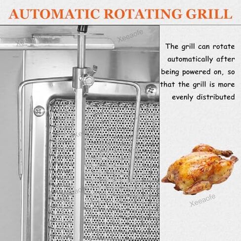 Stainless Steel Vertical Shawarma Grill Machine - Gas Doner Kebab Broiler for Restaurant, Home Kitchen & Commercial Use - High Efficiency & Durable Cooking Equipment in Saudi Arabia