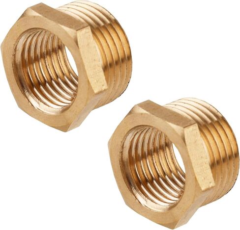 9pcs المخفضة النحاسية جلبة سدقية ، 1/4 "npt ذكور إلى 1/8" محول مخفض الأنابيب الملولبة من الإناث لتطبيقات الغاز الهيدروليكي السباكة in Kuwait