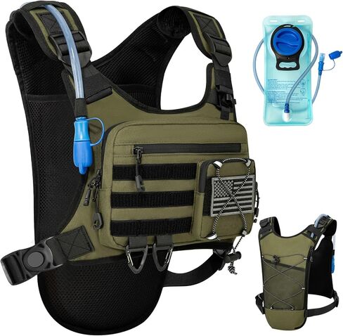 Hydration Vest with 2L Water Bladder for Men and Women,Lightweight Adjustable Hydration Backpack,Hiking Backpack with Water Bladder for Climbing Cycling Hiking in Kuwait