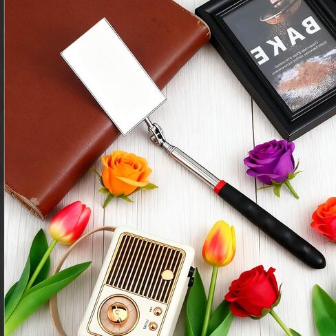 قطعتان من مرايا الفحص المتداخلة، مرآة ميكانيكية تلسكوبية مستطيلة بمقبض طويل، أداة فحص مرآة ميكانيكية قابلة للتمديد لفحص حالة السيارة in Kuwait