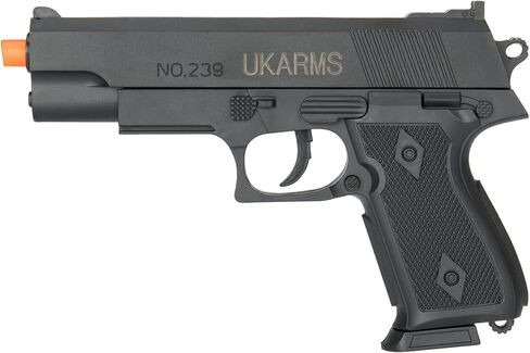 عبوتان من مسدس بوليمر نابض مقاس 7 بوصات BB Airsoft مخصص للاستخدام في الأفلام والأزياء. in Kuwait