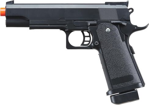250 FPS M1911 Custom Durable Plastic Spring Airsoft Pistol (Color: Black) in Saudi Arabia