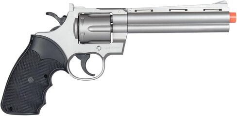 UKARMS Spring Airsoft Gun - 6 Shot 357 Magnum Revolver مع قذائف + 6 مم BBS (فضي) in Kuwait