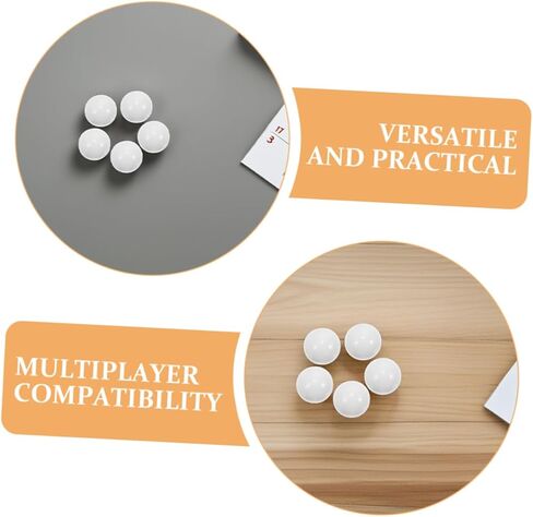 JOINPAYA 10pcs Roulette Ball Replacement: Roulette Equipment Supplies - 14mm Acrylic Beads for Table Game Wheels Smooth Rolling & White Finish in Kuwait