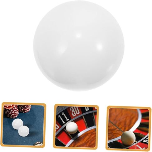 TOYANDONA 10pcs Racing Wheel Beads White Acrylic Rolling Beads for Roulette Games Party Supplies Board Game Accessories in Saudi Arabia