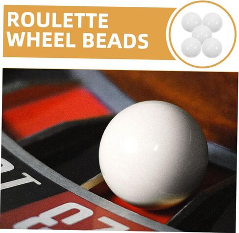 TOYANDONA 10pcs Racing Wheel Beads White Acrylic Rolling Beads for Roulette Games Party Supplies Board Game Accessories in Saudi Arabia