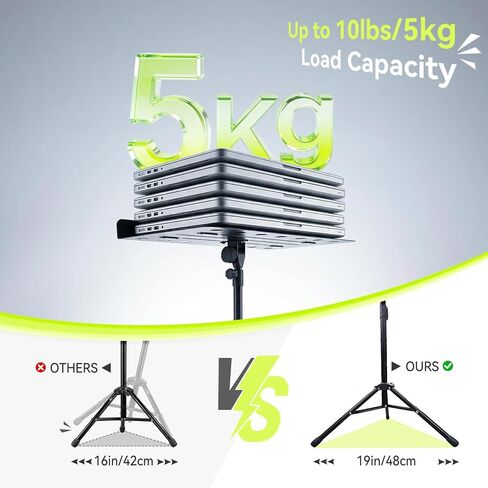 Imbesty Professional Portable Sheet Music Stand - Heavy-Duty Metal Folding Adjustable Holder, with Carrying Bag | Sturdy for Piano, Guitar, Violin, Choir, Band, Travel, School & Home Practice in Saudi Arabia
