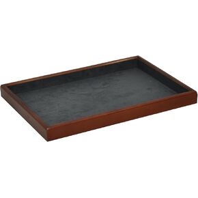 Elegant Wood Flat Jewelry Tray - Stackable Jewelry Drawer Organizer & Showcase Holder, White and Brown in Kuwait