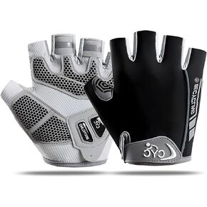 aifitbre Men's & Women's Fingerless Cycling Gloves - Gel Padded, Anti-Slip Grip for Mountain Road Bike Riding, MTB, Workout & Training, Breathable & Adjustable Biking Gloves in Saudi Arabia