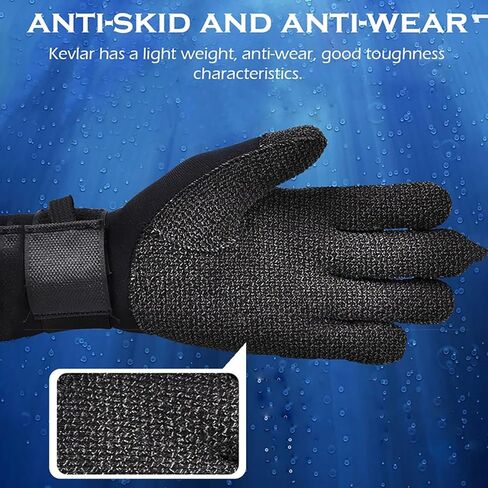 WYYHAA 3/5MM Diving Gloves, Adjustable Keep Warm Neoprene Wetsuit Gloves for Underwater Hunting Non-Slip Spearfishing Surfing Kayaking in Saudi Arabia