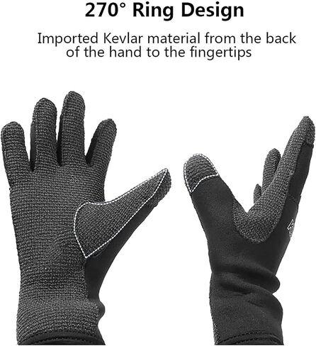 WYYHAA 3/5MM Diving Gloves, Adjustable Keep Warm Neoprene Wetsuit Gloves for Underwater Hunting Non-Slip Spearfishing Surfing Kayaking in Saudi Arabia