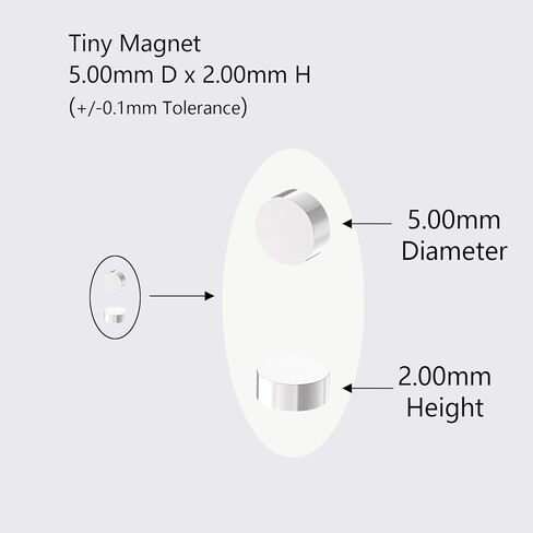 AplysiaTech N52-5x2mm - 300 Pack Small Magnets,Round Magnet for Refrigerator, Cylinder, Fridge, Office, Whiteboard, Durable Little Miniature Tiny Mini Magnets for Crafts in Saudi Arabia