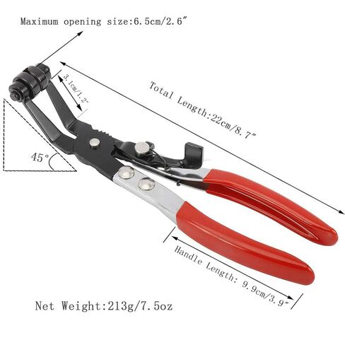 مجموعة أدوات كماشة مشبك خرطوم من 3 قطع، طقم إزالة يتضمن زرادية مشبك خرطوم زنبركي طويل الوصول بطول 24 بوصة، كماشة مشبك زنبركي بزاوية وزردية خرطوم عريضة ومسطحة، لأدوات إصلاح أنابيب المياه وزيت وقود السيارة in Kuwait
